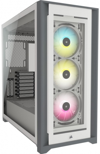 Корпус Corsair iCUE 5000X RGB Tempered Glass (CC-9011213-WW) White  - фото - интернет-магазин электроники и бытовой техники TTT