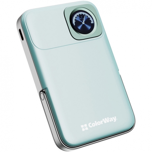 УМБ ColorWay 10000 mAh MagSafe + Watch Wireless 22.5W (CW-PB100LPA2MT-WPDD) Aquamarine - фото - интернет-магазин электроники и бытовой техники TTT