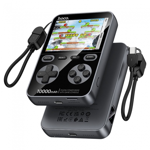 УМБ Hoco Q47 Shine 10000mAh 20W PD + Game Console Black - фото - интернет-магазин электроники и бытовой техники TTT