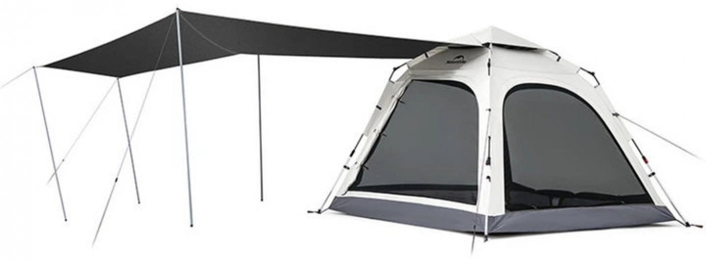 Палатка трехместная автоматическая с тентом Naturehike Ango CNK2550WS010 L Grey - фото - интернет-магазин электроники и бытовой техники TTT