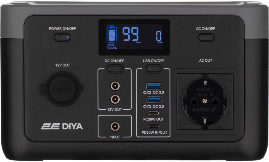 Зарядная станция 2Е Diya 300W, 320Wh (2E-PPS03032) - фото - интернет-магазин электроники и бытовой техники TTT