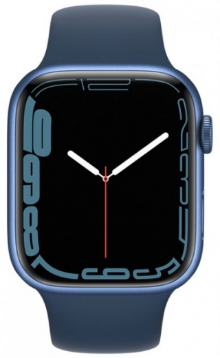 Apple Watch Series 7 GPS 45mm Blue Aluminium Case with (MKN83UL/A) Deep Navy Sport Band - фото - інтернет-магазин електроніки та побутової техніки TTT