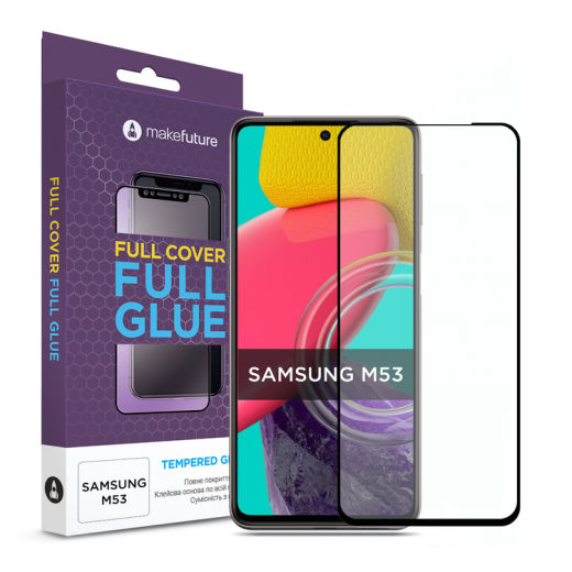 Защитное стекло MakeFuture Full Cover Samsung M53 (MGF-SM53) - фото - интернет-магазин электроники и бытовой техники TTT