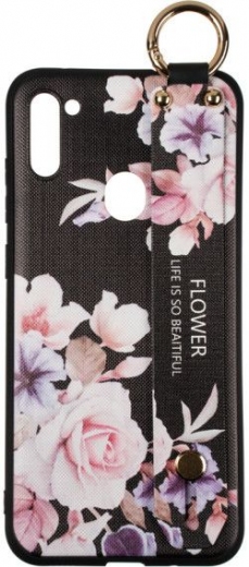 Чохол-накладка Fashion Flower Rope Case для Samsung A115 (A11) Black - фото - інтернет-магазин електроніки та побутової техніки TTT
