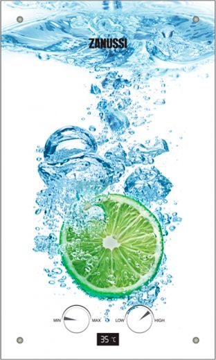 Газовый проточный водонагреватель ZANUSSI GWH 10 Fonte Glass Lime - фото - интернет-магазин электроники и бытовой техники TTT