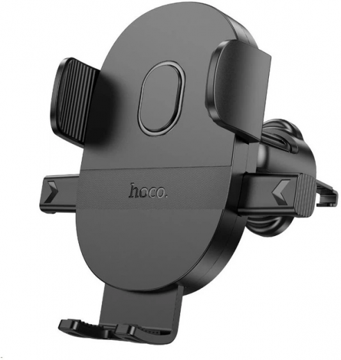Автодержатель Hoco H18 Mighty one-button car holder (air outlet) (715727) Black - фото - интернет-магазин электроники и бытовой техники TTT