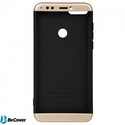 Панель BeCover Super-protect Series для Huawei Y7 Prime 2018 (702250) Black-Gold - фото - інтернет-магазин електроніки та побутової техніки TTT