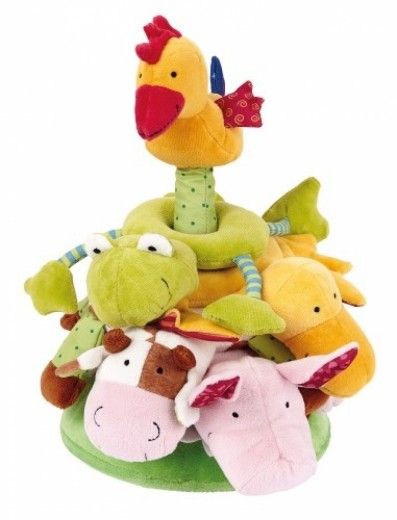 Мягкая игрушка Sigikid Пирамидка с животными 30 см (49419SK) - фото - интернет-магазин электроники и бытовой техники TTT