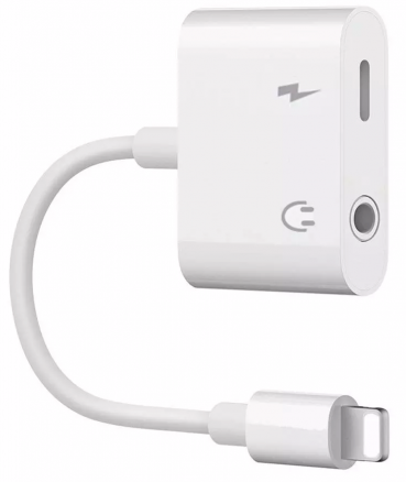 Адаптер WUW X89 2in1 lightning to AUX+Lightning White (113934) - Уцінка - фото - інтернет-магазин електроніки та побутової техніки TTT