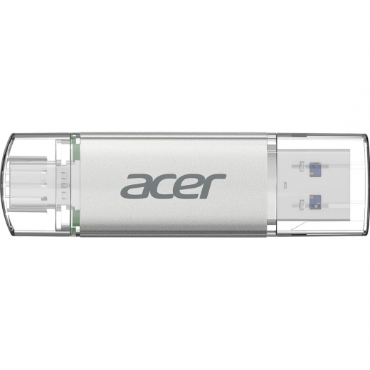USB флеш накопичувач Acer UT300 64GB USB 3.2/USB Type-C (BL.9BWWA.589) Silver - фото - інтернет-магазин електроніки та побутової техніки TTT