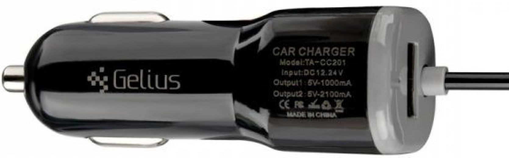 Автомобільний зарядний пристрій Gelius Ultra Edition USB + MicroUSB 1A 1.2m Black (64424) - Уцінка - фото - інтернет-магазин електроніки та побутової техніки TTT