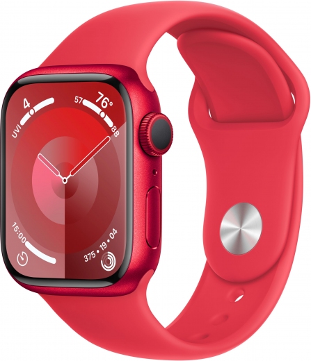Apple Watch Series 9 GPS 45mm (PRODUCT)RED Aluminium Case with (PRODUCT)RED Sport Band - M/L (MRXK3QP/A) - фото - інтернет-магазин електроніки та побутової техніки TTT