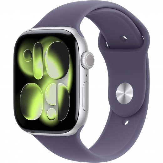 Apple Watch Series 11 GPS 42mm Silver Aluminium Case with Purple Fog Sport Band - S/M (MEU64RK/A) - фото Apple Watch Series 11 GPS 42mm Silver Aluminium Case with Purple Fog Sport Band - S/M (MEU64RK/A) - фото - інтернет-магазин електроніки та побутової техніки TTT