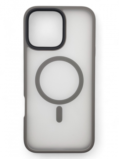 Панель BeCover Metal Buttons Case MagSafe для Apple iPhone 16 Pro (712098) Gray - фото - інтернет-магазин електроніки та побутової техніки TTT