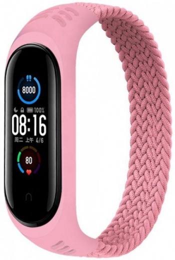 Ремінець BeCover Elastic Nylon Style для Xiaomi Mi Smart Band 5/Mi Smart Band 6 (Size M) (706152) Pink - фото - інтернет-магазин електроніки та побутової техніки TTT