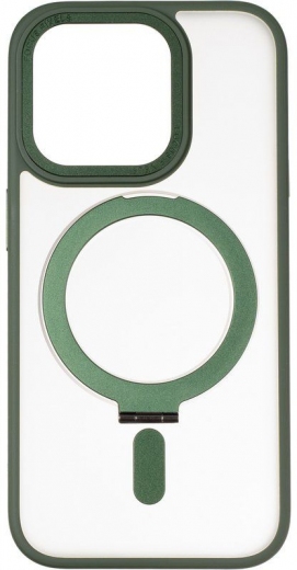 Чохол Gelius Bumper Case (MagSafe Stand) для iPhone 15 Pro Max Green - фото - інтернет-магазин електроніки та побутової техніки TTT