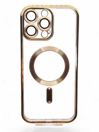 Панель BeCover TPU Chrome Case (MagSafe) для Apple iPhone 16 Pro Max (712086) Gold - фото - интернет-магазин электроники и бытовой техники TTT