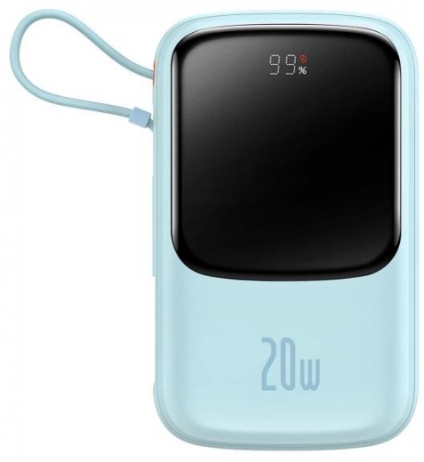 УМБ Baseus Qpow Pro Digital Display Fast Charge 10000mAh 20W (PPQD020003) Blue (188327) - Уценка - фото - интернет-магазин электроники и бытовой техники TTT