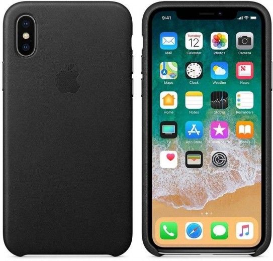 Накладка Leather Case Iphone X Black - фото Накладка Leather Case Iphone X Black - фото - интернет-магазин электроники и бытовой техники TTT
