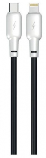 Кабель Gelius Full Silicon GP-UCN001CL Type-C to Lightning White/Black (195603) - Уцінка - фото - інтернет-магазин електроніки та побутової техніки TTT