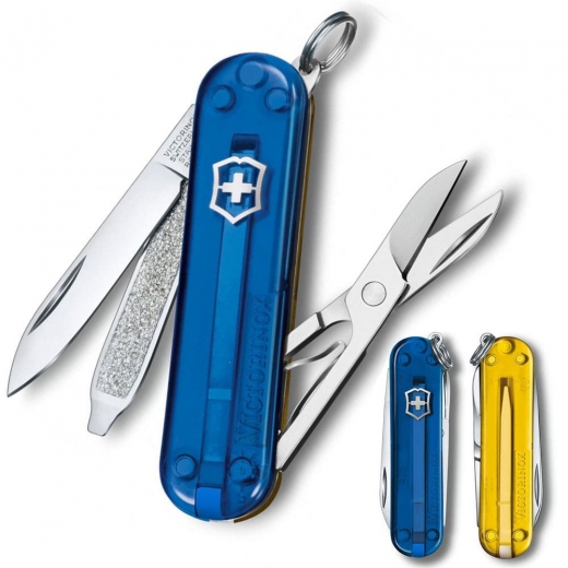 Складной нож Victorinox CLASSIC SD UKRAINE желто-синий 0.6223.T81G.T2 - фото - интернет-магазин электроники и бытовой техники TTT