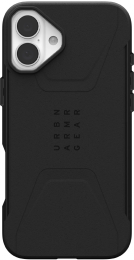 Чехол UAG для Apple iPhone 16 Civilian Magsafe (114446114040) Black - фото - интернет-магазин электроники и бытовой техники TTT