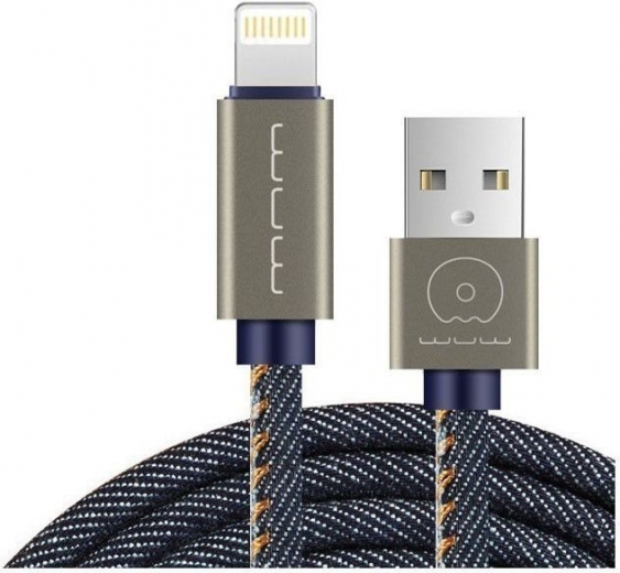 Кабель USB WUW X01 lightning 2m 2A cowboy (WUW-X01) Blue - фото - інтернет-магазин електроніки та побутової техніки TTT