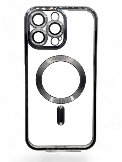 Панель BeCover TPU Chrome Case (MagSafe) для Apple iPhone 16 Pro Max (712085) Black - фото - интернет-магазин электроники и бытовой техники TTT