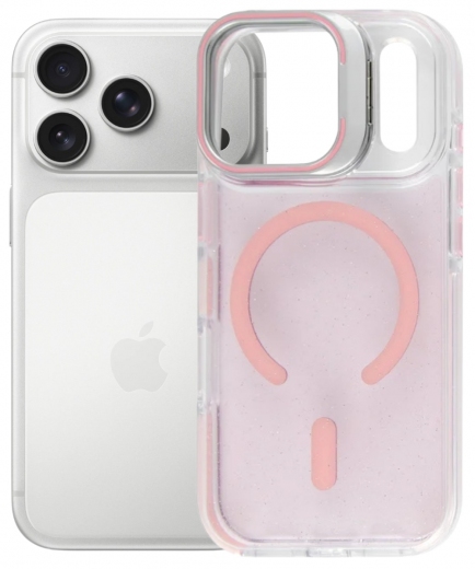 Панель BeCover FIBRA Star Shine with MagSafe для Apple iPhone 17 Pro (715428) Light Pink - фото - інтернет-магазин електроніки та побутової техніки TTT