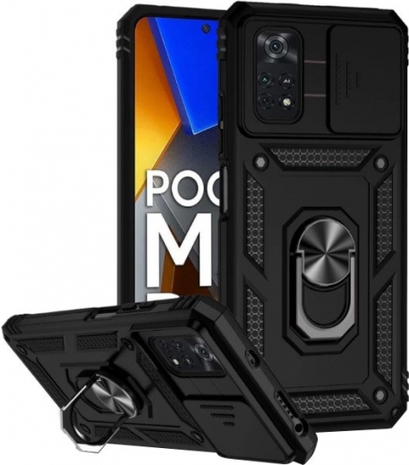 Панель BeCover Military для Poco C40 (708202) Black - фото - интернет-магазин электроники и бытовой техники TTT