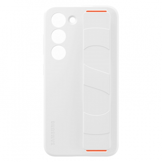 Накладка Samsung Silicone with Strap Cover для Samsung Galaxy S23 Plus (EF-GS916TWEGRU) White - фото - интернет-магазин электроники и бытовой техники TTT