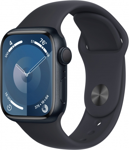 Apple Watch Series 9 GPS 45mm Midnight Aluminium Case with Midnight Sport Band - M/L (MR9A3QP/A) - фото - інтернет-магазин електроніки та побутової техніки TTT