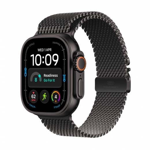 Apple Watch Ultra 4 GPS + Cellular 49mm Black Titanium Case with Black Titanium Milanese Loop - M (MJAV4QI/A) - фото - интернет-магазин электроники и бытовой техники TTT