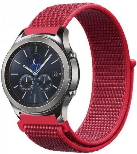 Ремінець BeCover Nylon Style для Xiaomi Amazfit Bip / Bip Lite / Bip S Lite / GTR 42 mm / GTS / TicWatch S2 / TicWatch E (705829) Red - фото - інтернет-магазин електроніки та побутової техніки TTT