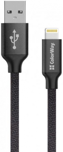 Кабель Colorway USB - Apple Lightning 2.1А Black (152023) - Уцінка - фото - інтернет-магазин електроніки та побутової техніки TTT