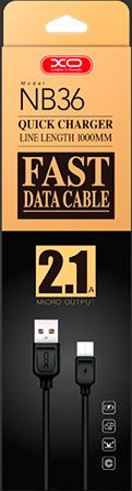 Кабель USB XO NB36 microUSB 1m 2.1A Black (110771) - Уцінка - фото Кабель USB XO NB36 microUSB 1m 2.1A Black (110771) - Уцінка - фото - інтернет-магазин електроніки та побутової техніки TTT