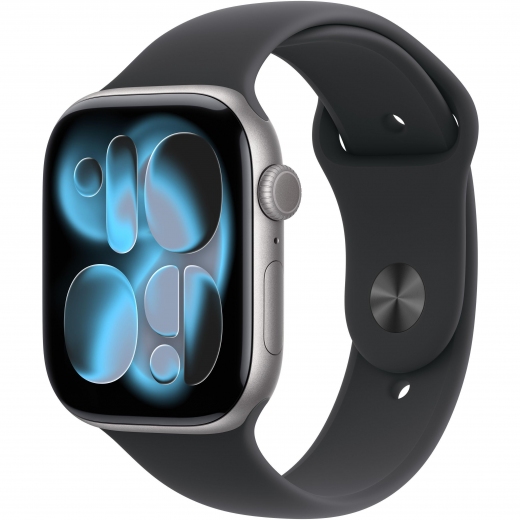 Apple Watch Series 11 GPS 46mm Space Grey Aluminium Case with Black Sport Band - S/M (MEV04RK/A) - фото Apple Watch Series 11 GPS 46mm Space Grey Aluminium Case with Black Sport Band - S/M (MEV04RK/A) - фото - інтернет-магазин електроніки та побутової техніки TTT