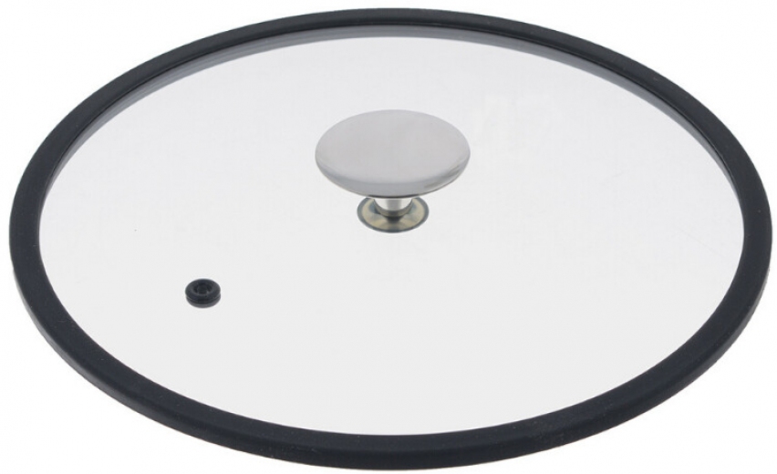 Кришка скляна з силіконовим обідком TVS 24 см (22068) - фото - інтернет-магазин електроніки та побутової техніки TTT