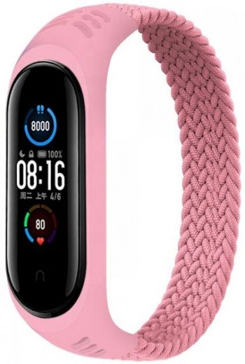 Ремінець BeCover Elastic Nylon Style для Xiaomi Mi Smart Band 5/Mi Smart Band 6 (Size S) (706141) Pink - фото - інтернет-магазин електроніки та побутової техніки TTT