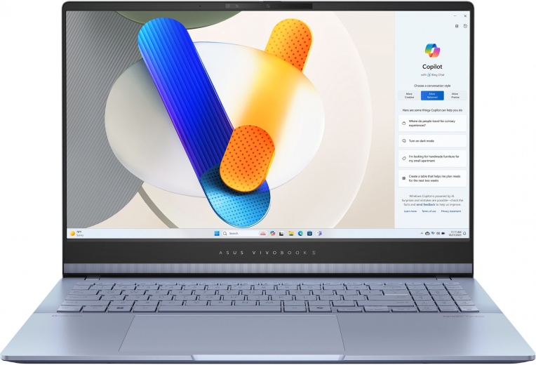 Ноутбук Asus Vivobook S 15 OLED S5506MA-MA083 (90NB14E2-M00600) Mist Blue - фото Ноутбук Asus Vivobook S 15 OLED S5506MA-MA083 (90NB14E2-M00600) Mist Blue - фото - інтернет-магазин електроніки та побутової техніки TTT