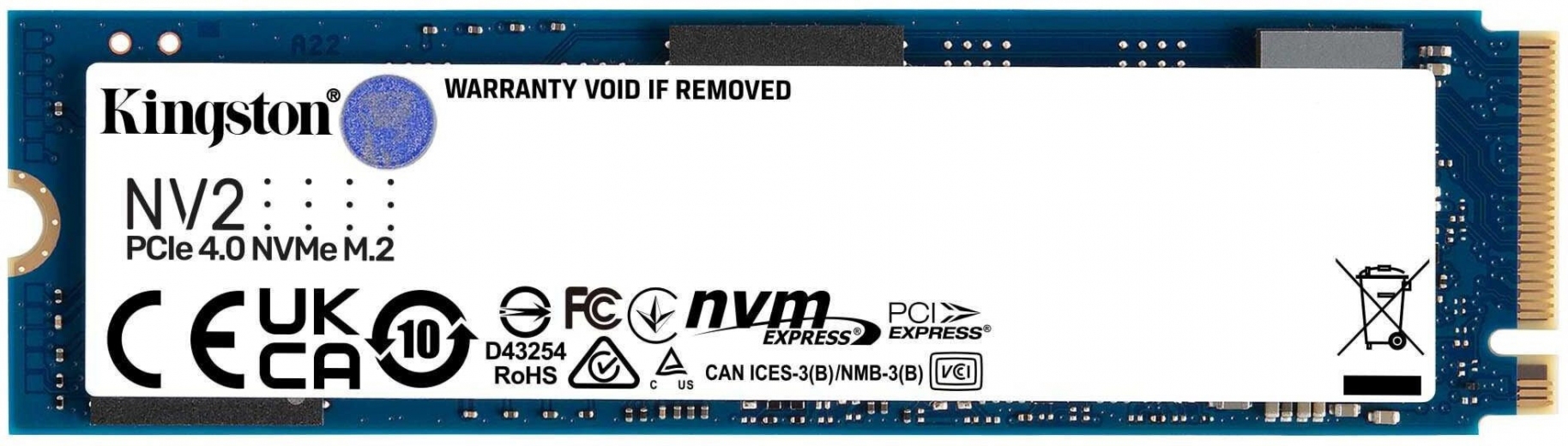 SSD Kingston NV2 1TB M.2 2280 NVMe PCIe 4.0 x4 (SNV2S/1000G) - фото - интернет-магазин электроники и бытовой техники TTT