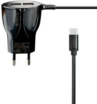 Сетевое зарядное устройство Gelius Ultra Edition 2xUSB + Type-C 2.1A (62258) Black (171183) - Уценка - фото - интернет-магазин электроники и бытовой техники TTT