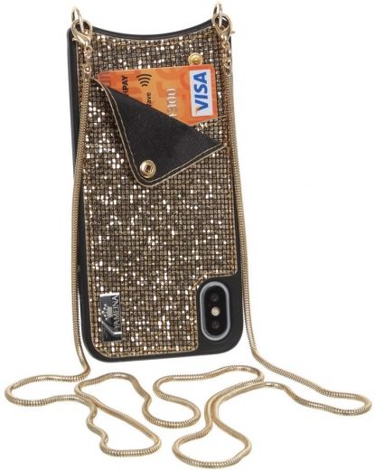 Чохол Glitter Wallet Becover для Apple iPhone Xs Max (703622) Gold - фото - інтернет-магазин електроніки та побутової техніки TTT