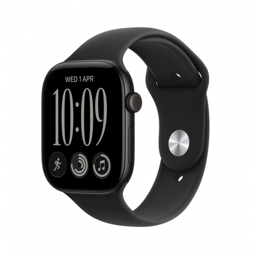 Apple Watch Series 12 GPS 42mm Black Aluminium Case with Black Sport Band - M/L (MJEC4RK/A) - фото - интернет-магазин электроники и бытовой техники TTT