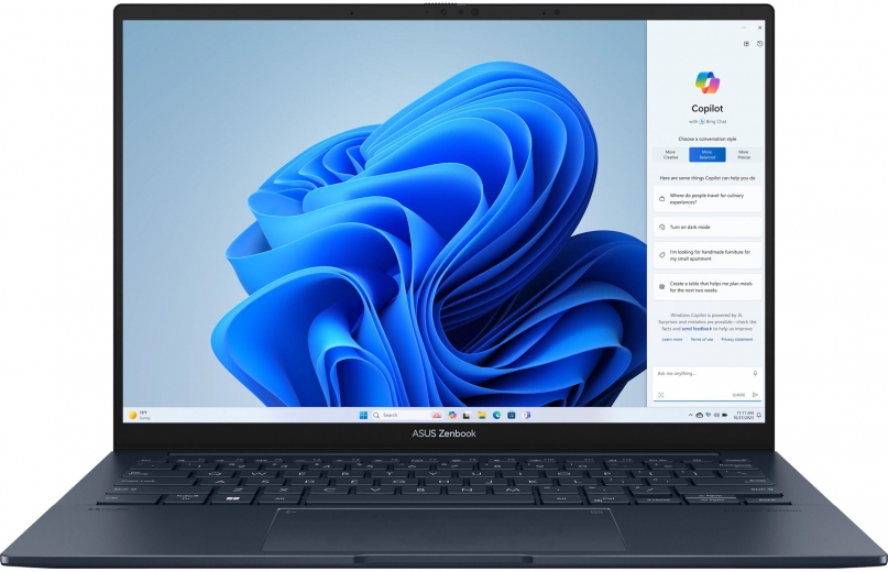 Ноутбук Asus Zenbook 14 OLED UX3405CA-ST1261 (90NB14W1-M01V80) Ponder Blue - фото - интернет-магазин электроники и бытовой техники TTT