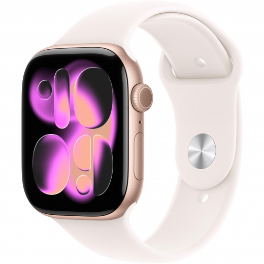 Apple Watch Series 11 GPS + Cellular 46mm Rose Gold Aluminium Case with Light Blush Sport Band - M/L (MFCJ4RK/A) - фото - интернет-магазин электроники и бытовой техники TTT