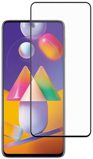 Захисне скло Full Glue Samsung M51 Black - фото - інтернет-магазин електроніки та побутової техніки TTT