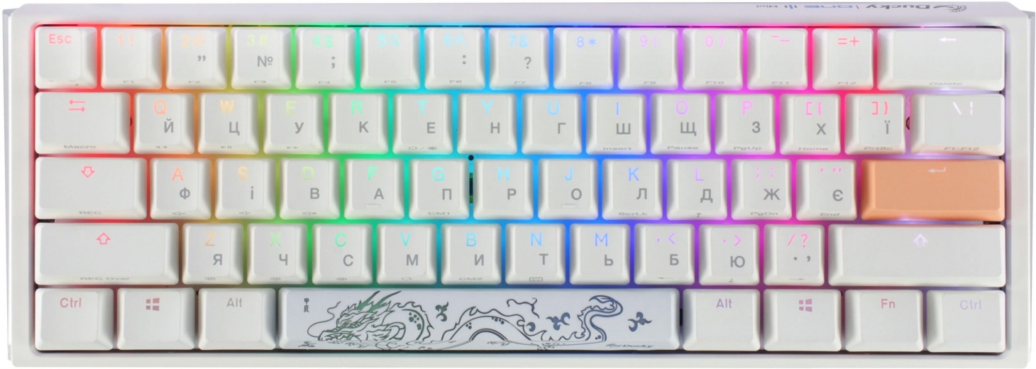 Клавиатура Ducky One 3 Mini Cherry MX Silent Red RGB UA USB (DKON2161ST-SUAPXPWWWSC1) White - фото Клавиатура Ducky One 3 Mini Cherry MX Silent Red RGB UA USB (DKON2161ST-SUAPXPWWWSC1) White - фото - интернет-магазин электроники и бытовой техники TTT