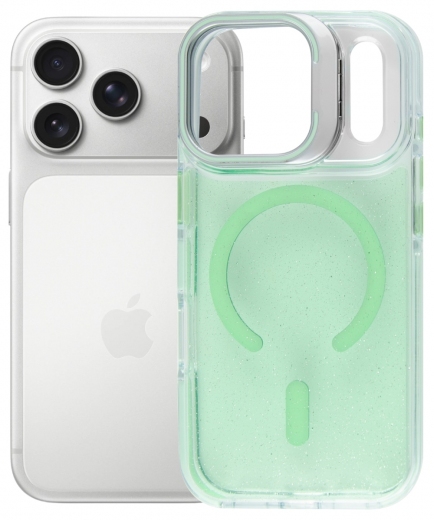 Панель BeCover FIBRA Star Shine with MagSafe для Apple iPhone 17 Pro (715427) Green - фото - інтернет-магазин електроніки та побутової техніки TTT
