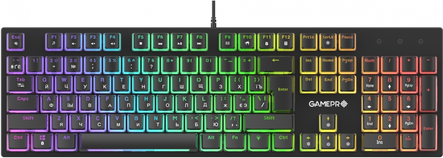 Клавиатура проводная GamePro MK85R Red Switch RGB USB Black - фото - интернет-магазин электроники и бытовой техники TTT